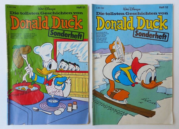 Tollsten Geschichten von Donald Duck (Ehapa, Gb.) 1. Auflage Nr. 51-100 zus. (Z2)