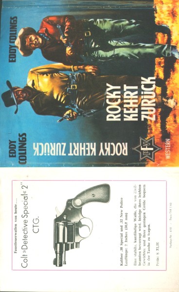 Colings, Eddy Leihbuch SU Rocky kehrt zurück (Feldmann) nur Schutzumschlag
