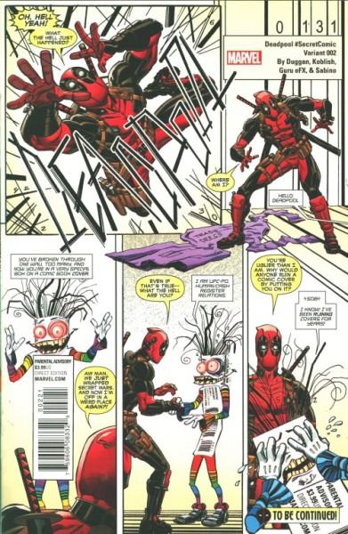 Deadpool (2016) Secret Variant Cover 2