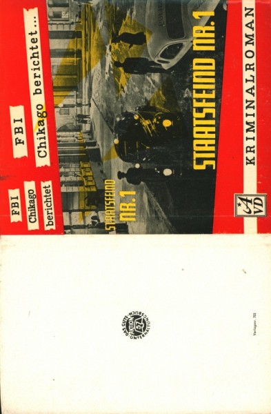 FBI Chikago berichtet Leihbuch SU Staatsfeind Nr. 1 (Astoria) nur Schutzumschlag