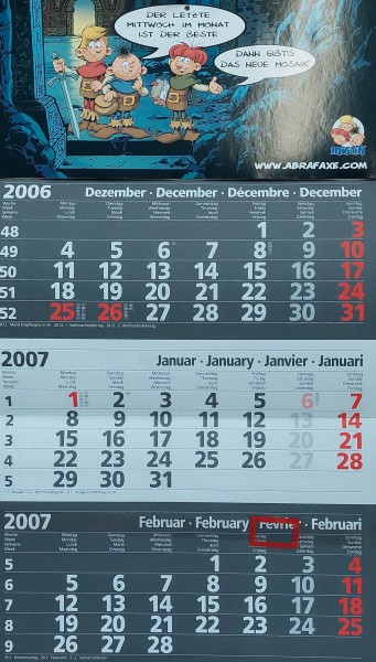 Mosaik 3-Monatswandkalender 2007,2009,2011 zus. (Z1)