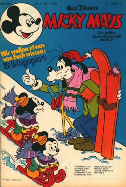 Micky Maus (Ehapa, Gb.) Jahrgang 1975 Nr. 1-52