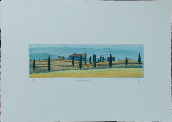 Toscana Panorama Druck lim. 31/150, Künstler unbekannt