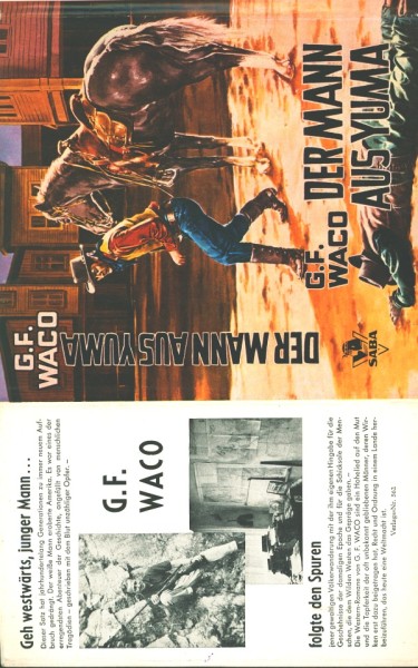 Waco, G.F. Leihbuch SU Mann aus Yuma (Saba) nur Schutzumschlag