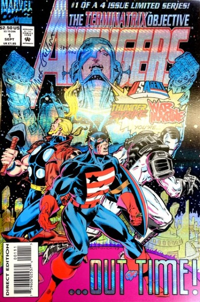 Avengers: The Terminatrix Objective (1993) signed by Mike Gustovich 1-4 kpl. (Z1)