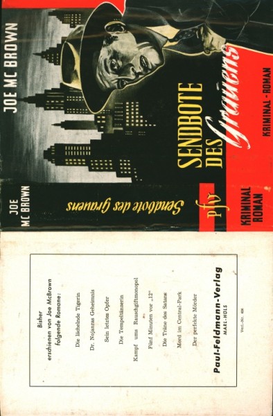 McBrown, Joe Leihbuch SU Sendbote des Grauens (Feldmann) nur Schutzumschlag