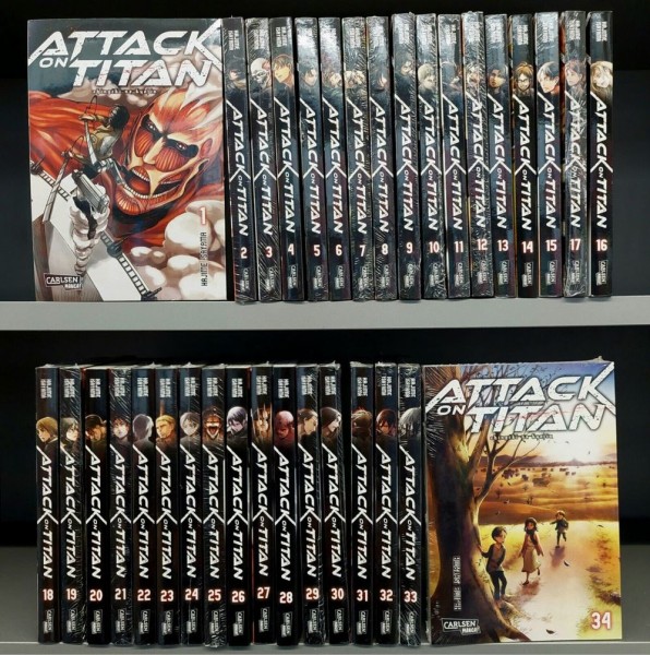 Attack on Titan (Carlsen, Tb.) Nr. 1-34 kpl. (neu)