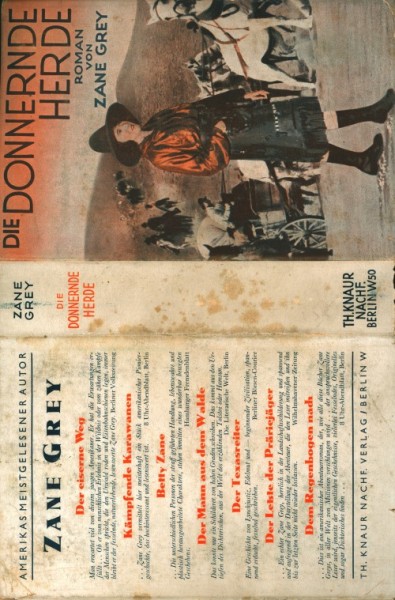 Grey, Zane Leihbuch SU VK Donnernde Herde (Knaur, Vorkrieg) nur Schutzumschlag