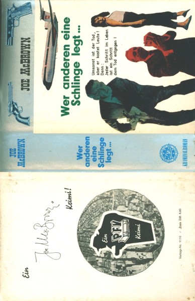 McBrown, Joe Leihbuch SU Wer anderen eine Schlinge legt (Feldmann) nur Schutzumschlag