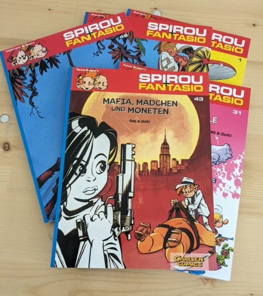 Paket 4188 5 verschiedene Spirou & Fantasio Alben (Carlsen, Br.) Neuauflage (Z1-2)