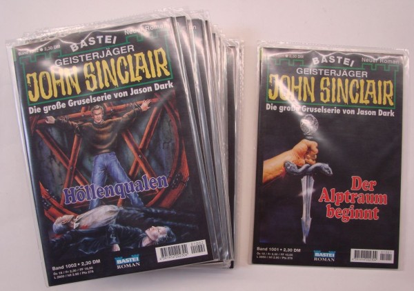 John Sinclair in 100er Paketen (Bastei) 1. Auflage Nr. 1001-1100 zus. (Z0-2)