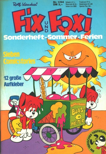 Fix und Foxi Sonderheft (Pabel, Gb.) Sommer-Ferien 1983-1986