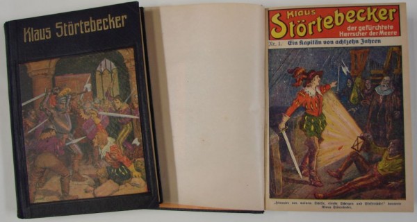 Klaus Störtebecker (Volksliteratur, VK, 0,20 RM) Nr. 1-54 gebunden (Z1-2) in 4 Büchern