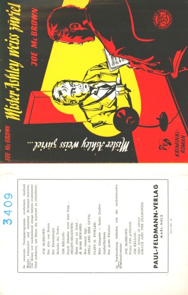 McBrown, Joe Leihbuch SU Mister Ashley weiss zuviel (Feldmann) nur Schutzumschlag