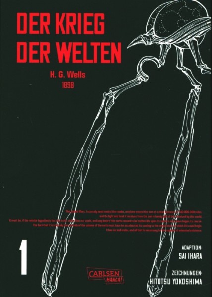 H.G. Wells - Krieg der Welten (Carlsen, Tb.) Nr. 1+2 zus. (Z1)