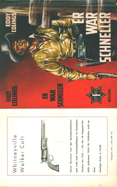 Colings, Eddy Leihbuch SU Er war schneller (Feldmann) nur Schutzumschlag