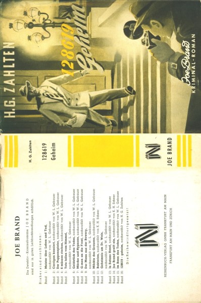 Joe Brand Leihbuch SU 128619 Geheim (Reihenbuch) nur Schutzumschlag