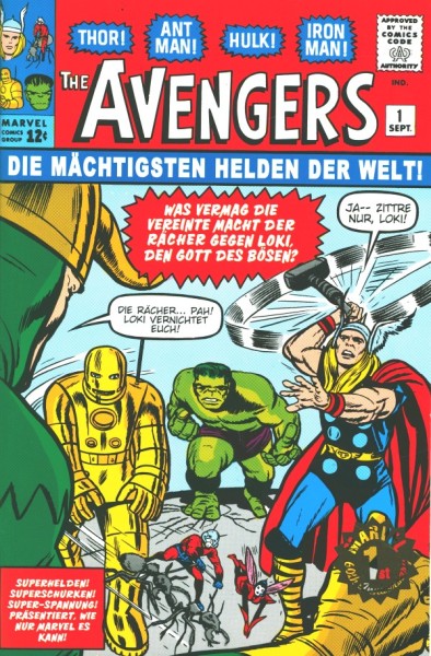 Avengers (Marvel, Gb., 1999, Nachdruck aus Jubiläums-Pack 11) Nr. 1 (mit Goldstempel / Gold-Stamp)