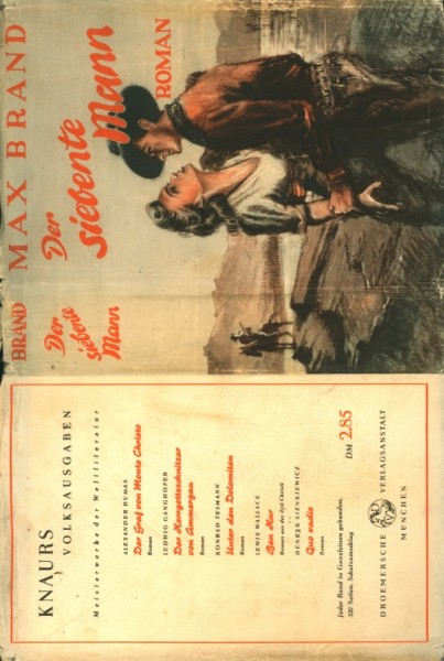 Brand, Max Leihbuch SU Siebente Mann (Droemer) nur Schutzumschlag