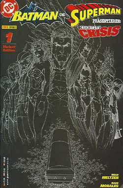 Identity Crisis (Panini, Gb.) Variant Nr. 1 (Batman/Superman präsentieren s/w)