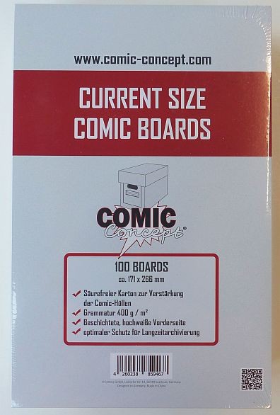 US Comic Concept Current Size Boards - 100 Stück