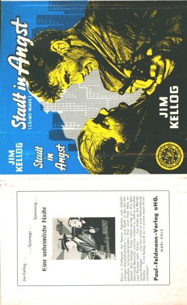 Kellog. Jim Leihbuch SU Stadt in Angst (Feldmann) nur Schutzumschlag