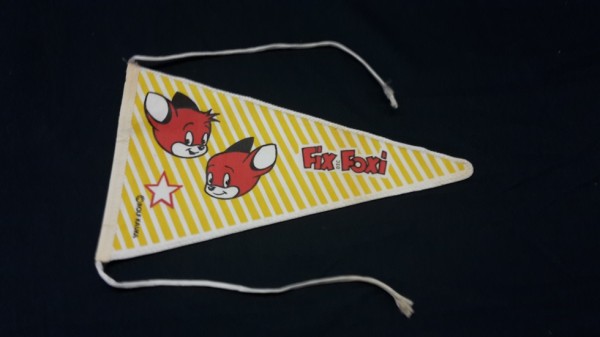 Wimpel Fix und Foxi gelb eckige Schrift(Original)