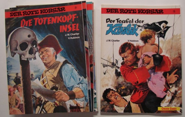 Rote Korsar (Carlsen/Ehapa, Br.) 1. Auflage Nr. 1-24,26,27 zus. (Z1-2, Nr.1,2 = 1.Auflage)