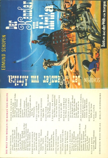 Schopen, Edmund Leihbuch SU Kanzler von Afrika (Weiss) nur Schutzumschlag