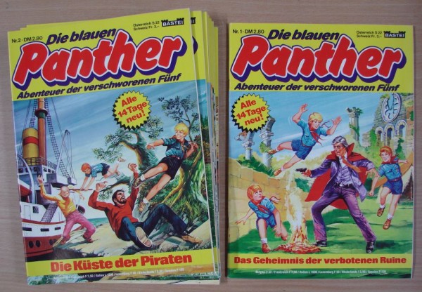 Blauen Panther (Bastei, GbÜ.) Nr. 1-22 kpl. (Z0-2)