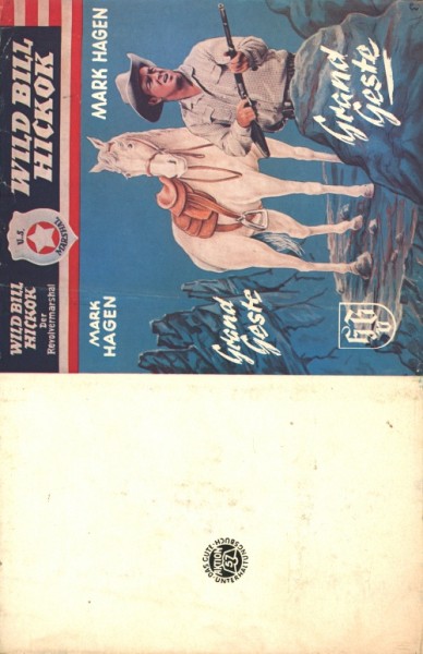 Wild Bill Hickok Leihbuch SU Grand Geste (Borgsmüller) nur Schutzumschlag