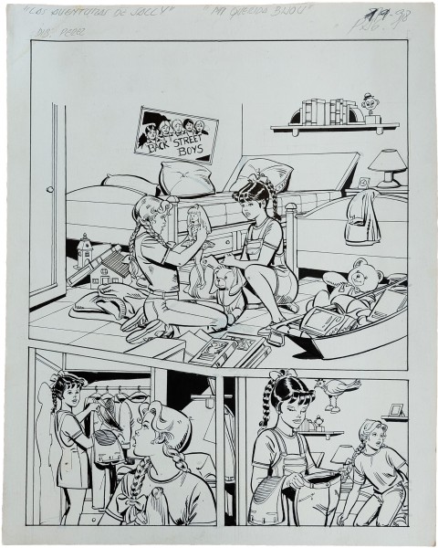 Originalzeichnung (1575) Sally 6 Seiten zus.