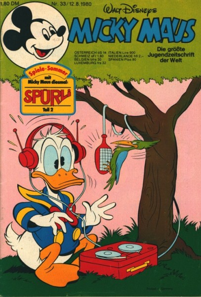 Micky Maus (Ehapa, Gb.) Jahrgang 1980 Nr. 1-52