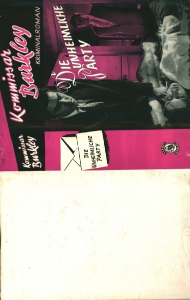 Kommissar Burkley Leihbuch SU Unheimliche Party (Liebel) nur Schutzumschlag