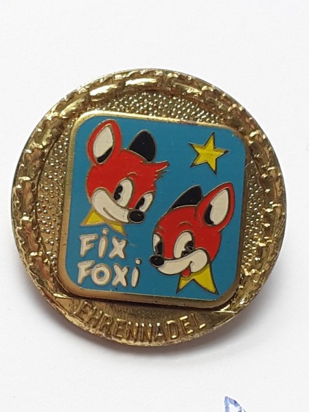 Fix und Foxi Ehrennadel blau Anstecknadel