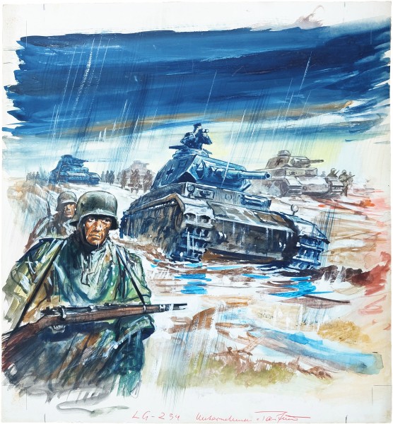 Originalzeichnung (1647) Landser ÜF