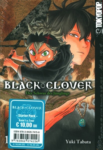 Black Clover (Tokyopop, Tb.) 1 & 2 im Starter Pack