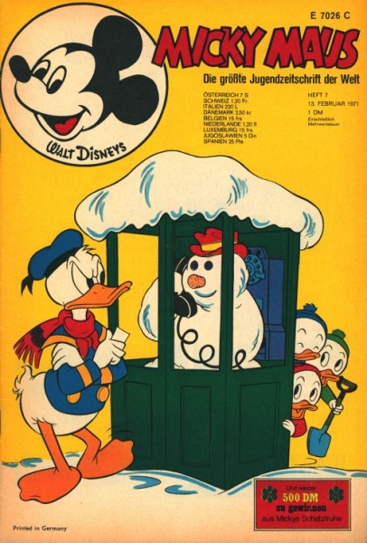 Micky Maus mit allen festen Beilagen Jahrgang 1971 (Ehapa, Gb.) aus Nr. 1-50