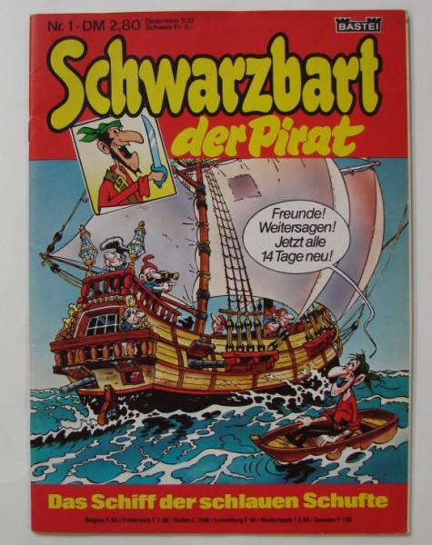 Schwarzbart der Pirat (Bastei, GbÜ.) Nr. 1-22 kpl. (Z1-2)