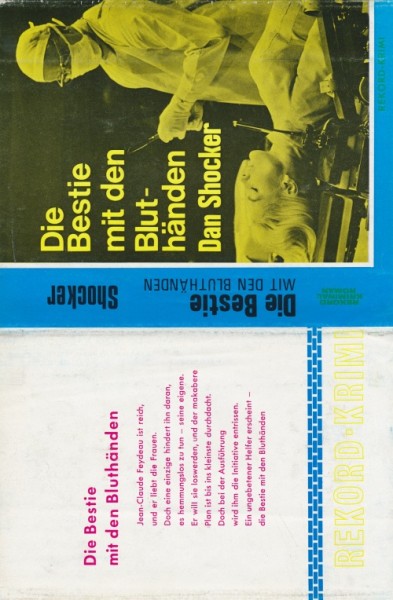 Shocker, Dan Leihbuch SU Bestie mit Bluthänden (Rekord) nur Schutzumschlag