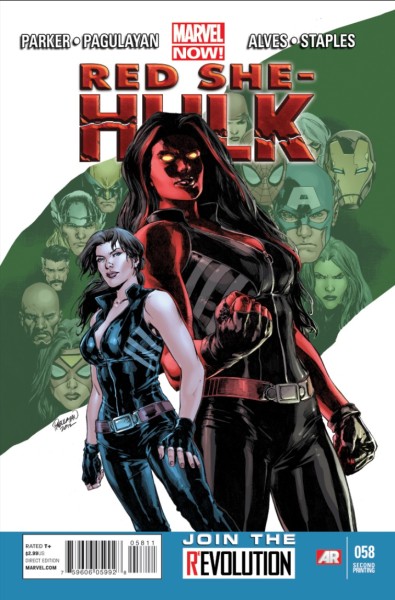 Red She-Hulk (2012) 2nd Printing Variant Cover 58