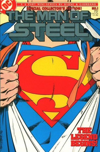 Man of Steel (1986) Silver Logo Cover 1
