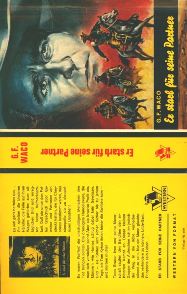 Waco, G.F. Leihbuch SU Er starb für seine Partner (Saba) nur Schutzumschlag