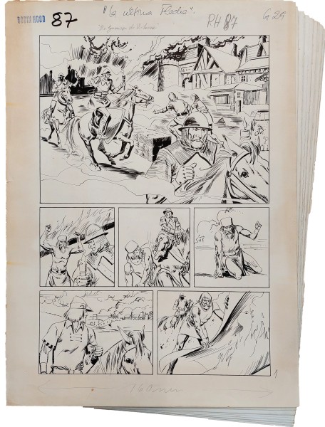 Originalzeichnung (1614) Robin Hood 87 20 Seiten zus. ÜF