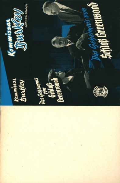 Kommissar Burkley Leihbuch SU Geheimnis von Schloß Greenwood (Liebel) nur Schutzumschlag