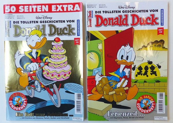 Tollsten Geschichten von Donald Duck (Ehapa, Gb.) 1. Auflage Nr. 301-400 zus. (Z1-2)