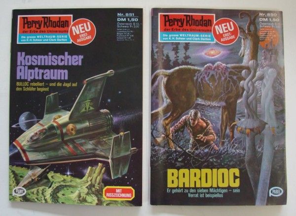 Perry Rhodan in 50er Paketen (Moewig) 1. Auflage Nr. 850-899 zus. (Z0-1)