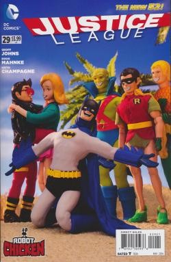 Justice League (2011) 1:25 Robot Chicken Variant Cover 29
