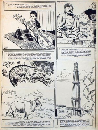 Originalzeichnung (0956) Geheimnisvolles Indien ÜF