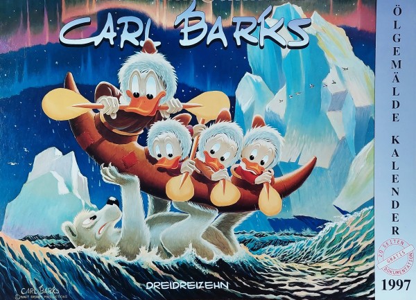 Carl Barks Ölgemälde-Kalender 1997 ohne Dokumentation
